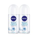 Nivea Fresh Natural 2x50 ml Kadın Roll-On