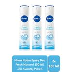 Nivea Fresh Natural 3x150 ml Kadın Sprey Deodorant