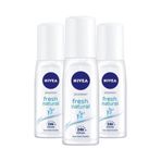 Nivea Fresh Natural 3x75 ml Kadın Sprey Deodorant