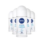 Nivea Fresh Natural 5x50 ml Kadın Roll-On