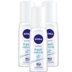 Nivea Fresh Natural Pump 3x75 ml Kadın Sprey Deodorant