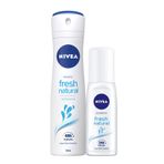 Nivea Fresh Natural Pump Sprey 75 ml Kadın Deodorant + 150 ml Sprey Deodorant