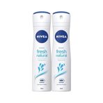 Nivea Fresh Naturals 2x150 ml Kadın Sprey Deodorant