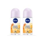Nivea Fresh Orange 2x50 ml Kadın Roll-On