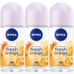 Nivea Fresh Orange 3x50 ml Kadın Roll-On