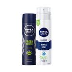 Nivea Fresh Power Erkek Deosprey 150mL+Tıraş Jeli Hassas Ciltler İçin 200 mL