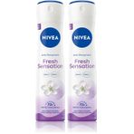 NIVEA Fresh Sensation Kadın Sprey Deodorant 150 ml,72 Saat Anti-perspirant Koruma (2 paketi)