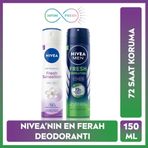 Nivea Fresh Sensation Kadın Ve Erkek Sprey Deodorant 150 Ml,72 Saat Anti-perspirant Koruma,uzun Süren Ferahlık X2