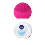 Nivea Holly 300 ml Soft Nemlendirici Bakım Kremi Ve Cilt Yüz Temizleme Masaj Aleti