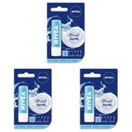 NIVEA Hydro Care Dudak Bakım Kremi, 24 Saat Nem, Aloe Vera, Saf Su ve Doğal Yağlar, SPF 15, Gün Boyu Dudak Bakımı (4,8g) (3 paketi)