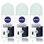 Nivea Invisible Black & White 3x50 ml Kadın Roll-on