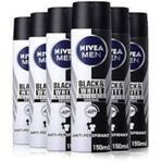 Nivea Invisible Black & White 6x150 ml Erkek Deodorant