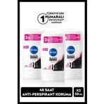 Nivea Invisible Black & White Clear 3x50 ml Kadın Stick Deodorant