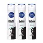 Nivea Invisible Black White Fresh 3x150 ml Kadın Sprey Deodorant