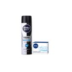 Nıvea Invisible Black & White Fresh Erkek Deodorant 150 Ml+ Creme Soft Sabun 100 Gr Set