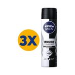 Nivea Invisible Black & Whıte Power Erkek Sprey Deodorant 3 x 150 ML