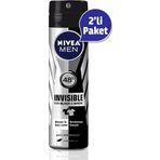 Nivea Invisible Black&Whıte Sprey Deodorant 150 ml Erkek (2'Li Avantaj Paket)