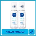Nivea Kadın Pump Sprey Deodorant 75ml, 48 Saat Ter Koruması, Uzun Süren Ferahlık, Okyanus Özleri, X2 Adet - 75 ml
