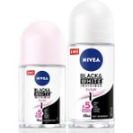 Nivea Kadın Roll-On Deodorant Black & White Clear 50 ml ve Mini Roll-On Black & White Clear 25 ml