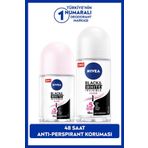 NIVEA Kadın Roll-on Deodorant Black&White Clear 50ml ve Mini Roll-on Black&White Clear 25ml