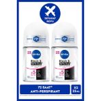NIVEA Kadın Roll-on Deodorant Black&White Invisible Clear 25ml, 72 Saat Anti-perspirant Ter Koruması, Seyahat Boyu, Leke Karşıtı, Alkolsüz, X2 Adet