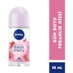 NIVEA Kadın Roll-on Deodorant Fresh Cherry 50ml, Ter ve Ter Kokusuna Karşı 48 Saat Koruma, Ferah Koku - 50 ml