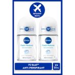 NIVEA Kadın Roll-on Deodorant Fresh Natural 25ml, 72 Saat Anti-perspirant Koruma, Seyahat Boyu, Terlemeye Karşı Koruma, Uzun Süren Ferahlık, X2 Adet