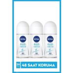 NIVEA Kadın Roll-on Deodorant Fresh Natural 50ml, 72 Saat Anti-Perspirant Ter Koruması, Alkolsüz, X3 Adet