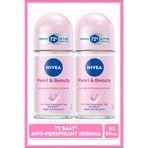 NIVEA Kadın Roll-on Deodorant Pearl&Beauty 50ml, 72 Saat Anti Perspirant, X2 Adet, Avantajlı Paket
