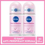 Nivea Kadın Roll-on Deodorant Pearl&Beauty 50ml, 72 Saat Terleme Karşıtı, Çiçeksi Koku, X2 Adet, Avantajlı Paket