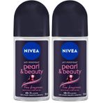 NIVEA Kadın Roll On Deodorant Pearl&Beauty Fine Fragrance,48 Saat Anti-perspirant Koruma 50m (2 paketi)