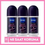 Nıvea Kadın Roll On Deodorant Pearl&beauty Fine Fragrance,48 Saat Anti-Perspirant Koruma 50ML X3 Adet - 50 ml