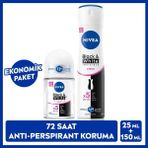 Nıvea Kadın Sprey Deodorant Black&white Clear 150ML ve Mini Roll-On Black&white Clear - 150 ml