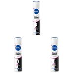 NIVEA Kadın Sprey Deodorant Black&White Invisible Clear 150 ml,72 Saat Terleme ve Ter Kokusuna Karşı Anti Perspirant Koruma, Çiçek Kokusu,Kıyafetlerde Leke Karşıtı, Alkol İçermez (3 paketi)