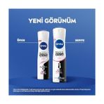 Nıvea Kadın Sprey Deodorant Black&white Invisible Clear 150 Ml,72 Saat Terleme ve Ter Kokusuna Karşı Anti Perspirant Koruma, Çiçek Kokusu,kıyafetlerde Leke Karşıtı, Alkol Içermez - standart