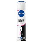 NIVEA Kadın Sprey Deodorant Black&White Invisible Clear 150 ml,72 Saat Terleme ve Ter Kokusuna Karşı Anti Perspirant Koruma, Çiçek Kokusu,Kıyafetlerde Leke Karşıtı, Alkol İçermez