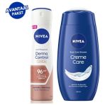 Nivea Kadın Sprey Deodorant Derma Control Clinical 150 Ml+ Creme Care Duş Jeli 250 ml