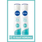 NIVEA Kadın Sprey Deodorant Dry Fresh 150ml, 72 Saat Anti-perspirant Ter Koruması, Alkolsüz
