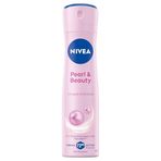NIVEA Kadın Sprey Deodorant Pearl&Beauty 150ml,72 Saat Anti Perspirant Koruma, Pürüzsüz Koltuk Altı