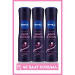 NIVEA Kadın Sprey Deodorant Pearl&beauty Fine Fragrance 150ml, 48 Saat Anti-perspirant Koruma, X3 Adet P06206