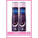 NIVEA Kadın Sprey Deodorant Pearl&Beauty Fine Fragrance 150ml, 72 Saat Ter Koruması, Alkolsüz, X2 Adet