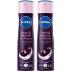 NIVEA Kadın Sprey Deodorant Pearl&Beauty Fine Fragrance,48 Saat Anti-perspirant Koruma 150ml (2 paketi)