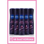 NIVEA Kadın Sprey Deodorant Pearl&beauty Fine Fragrances,48 Saat Anti-perspirant Koruma,150mlx5 P10107