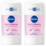 NIVEA Kadın Stick Deodorant Pearl & Beauty 50ml, 72 Saat Anti-perspirant, Yumuşak ve Pürüzsüz Koltuk Altı (2 paketi)