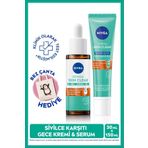 NIVEA Karşıtı Derma Skin Clear Dengeleyici Serum 30ml Ve Gece Arındırıcı Krem 40ml, Çanta Hediye