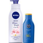 Nivea Kiraz Çiçeği & Jojoba Yağı Vücut Losyonu 400 ml + Güneş Losyonu SPF50 100 ml
