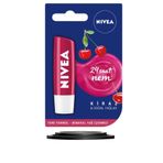 NIVEA Kiraz Dudak Bakım Kremi, 4,8gr, 24 Saat Nem, Hafif Kırmızı Işıltı