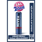 NIVEA Kırmızı Renkli Nemlendirici Dudak Bakım Kremi 4.8gr, SPF30,Allık Etkisi, Dudak Ve Yanak, E Vitamini