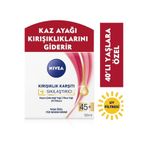 NIVEA Larin Kırışıklık Karşıtı + Sıkılaştırıcı 45+ Yaşa Özel Yüz Bakım Kremi 50 Ml