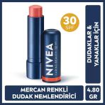 Nivea Lip Balm Bakımlı Ve Renkli Dudak Balmı Mercan 4,8Gr Spf30,Doğal Yağlar,E Vitamini,Dudak Ve Yanaklar Için Coral